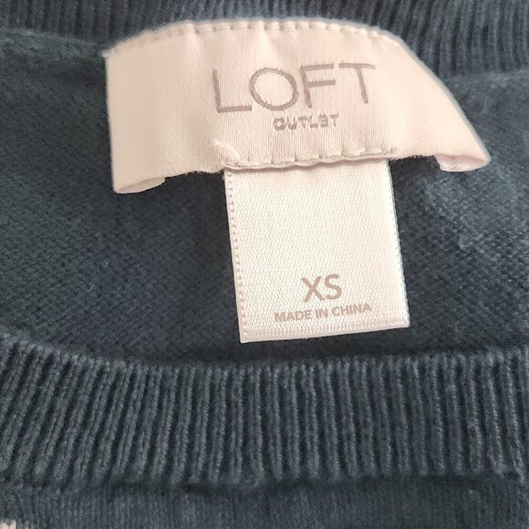 Bundle of Two Loft 100% Cotton Sweaters Women's Size XS - Picture 6 of 12